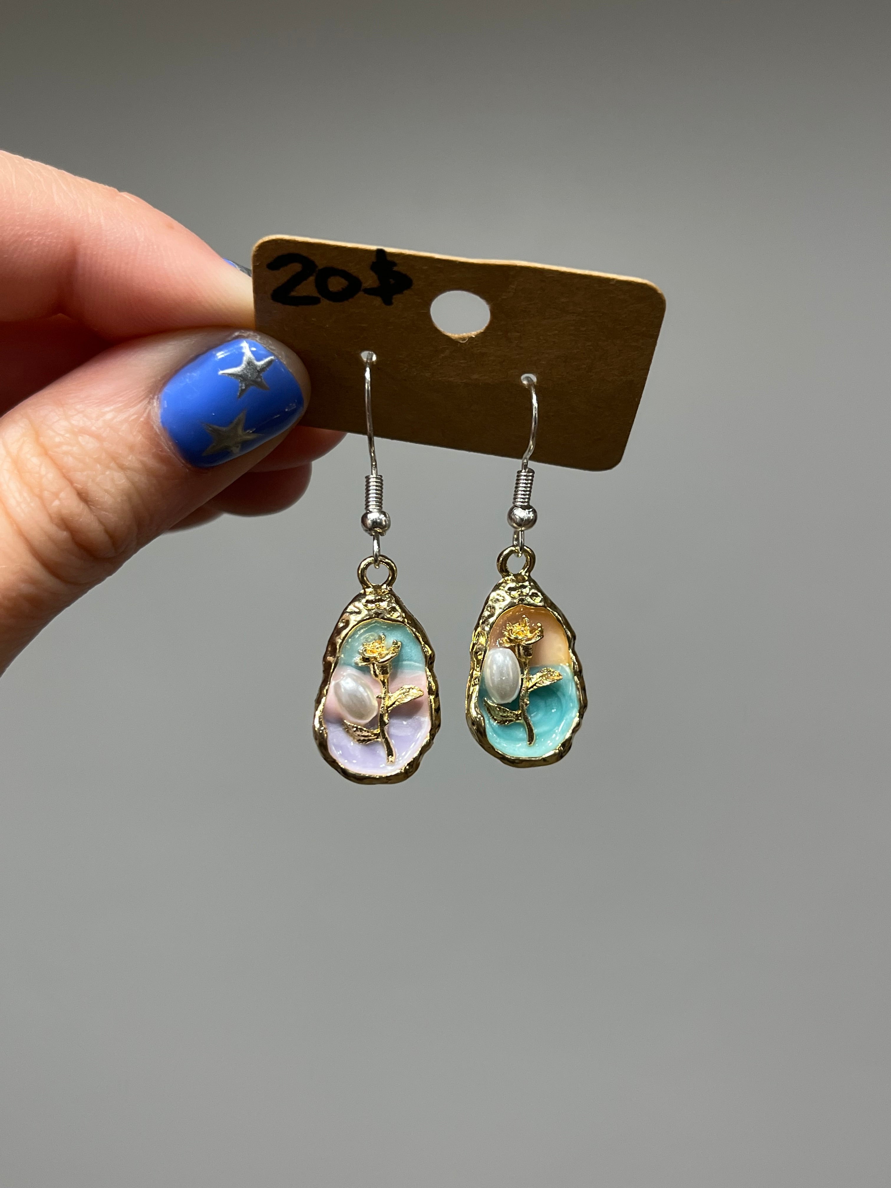 Pearled Rose Earrings