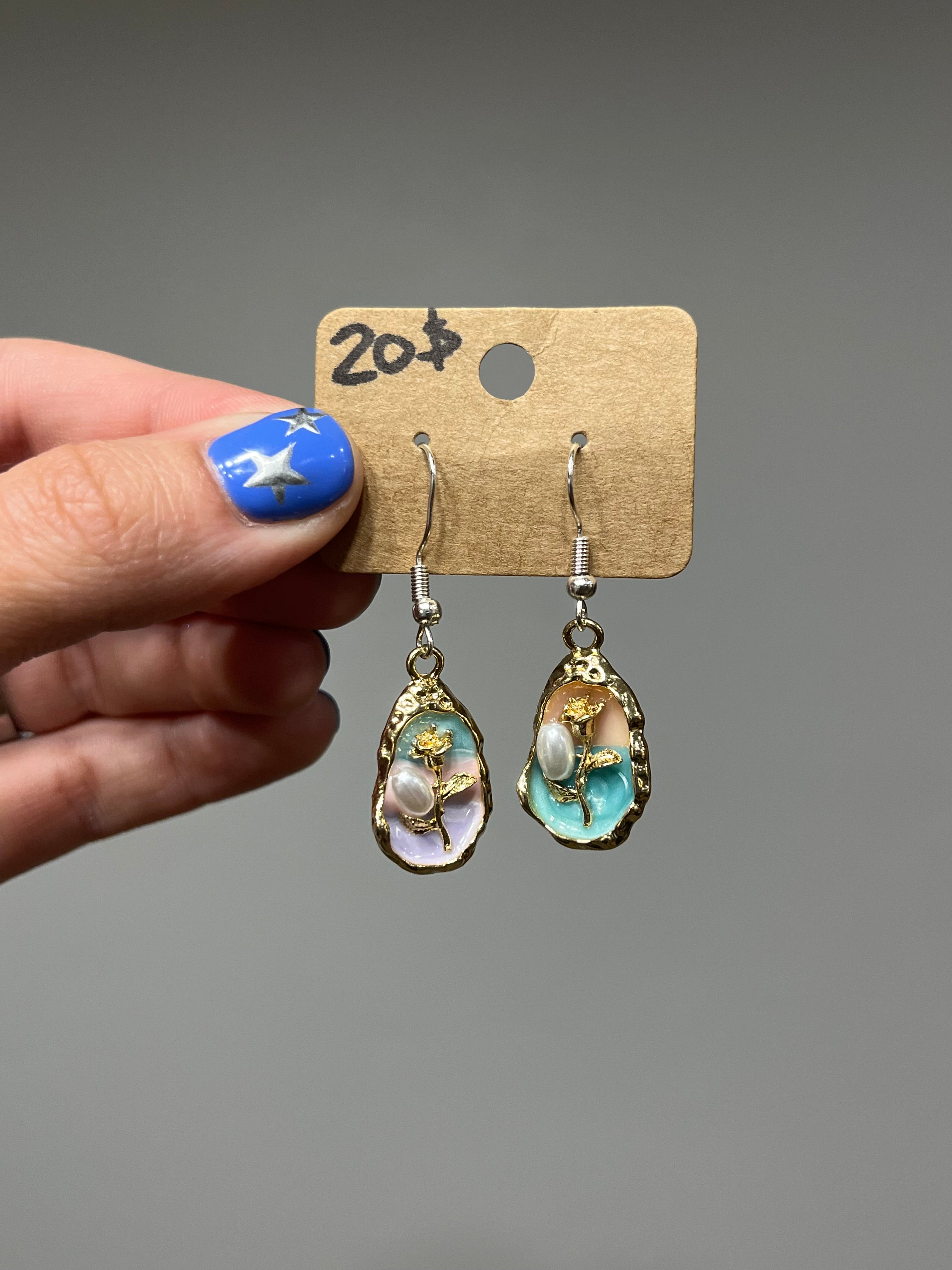 Pearled Rose Earrings