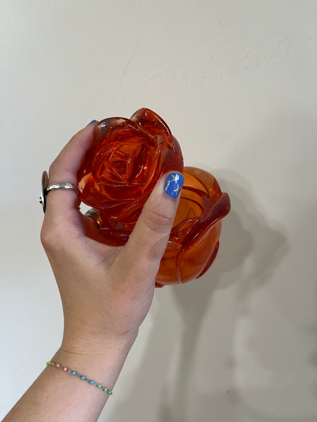 RED- Resin Rose Jar
