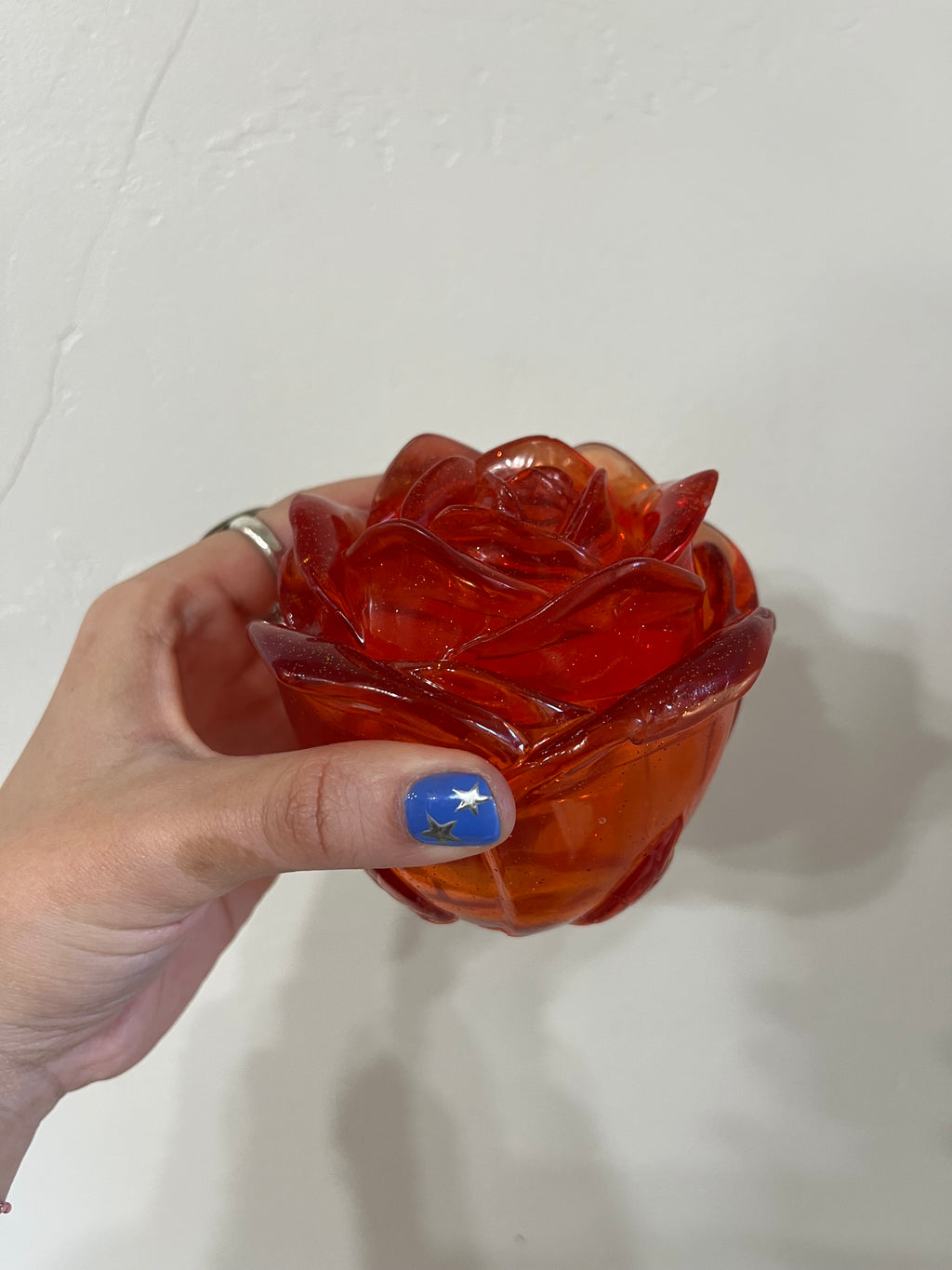 RED- Resin Rose Jar