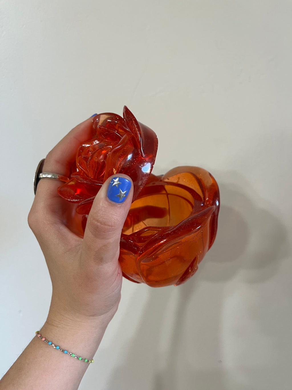 RED- Resin Rose Jar