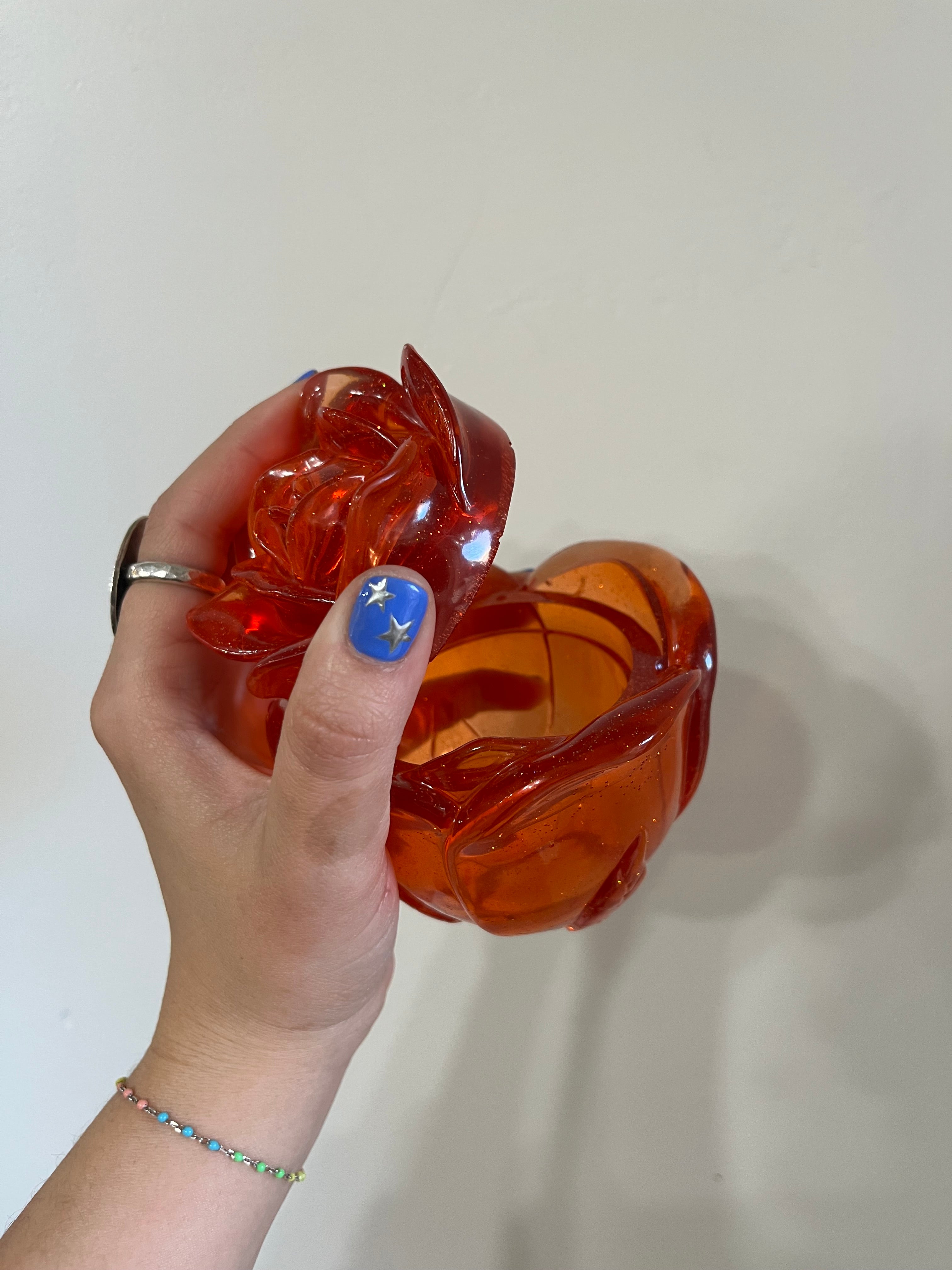 RED- Resin Rose Jar