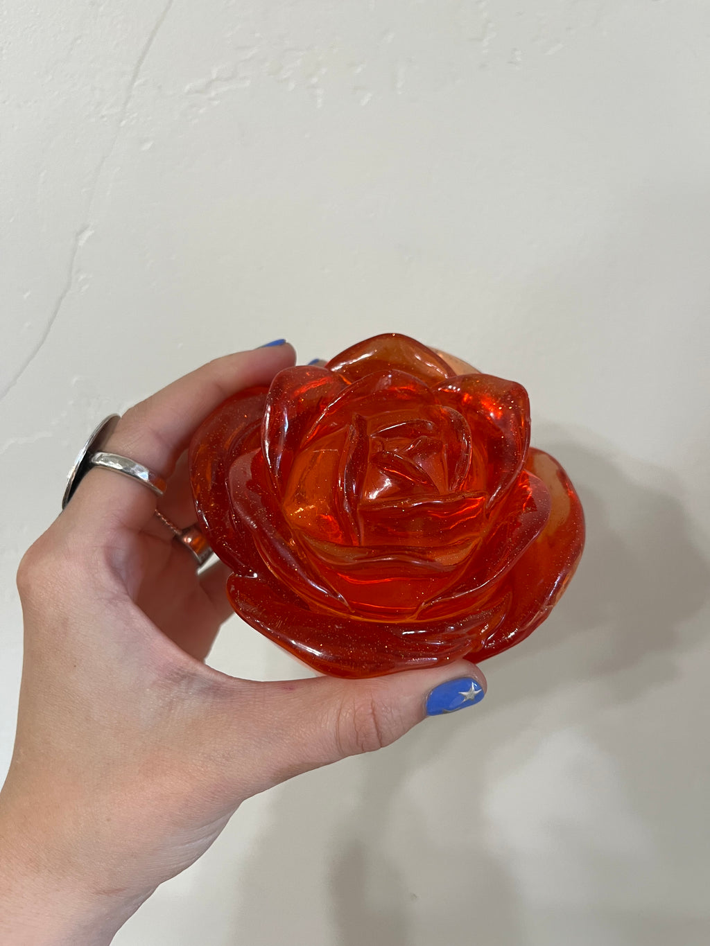 RED- Resin Rose Jar